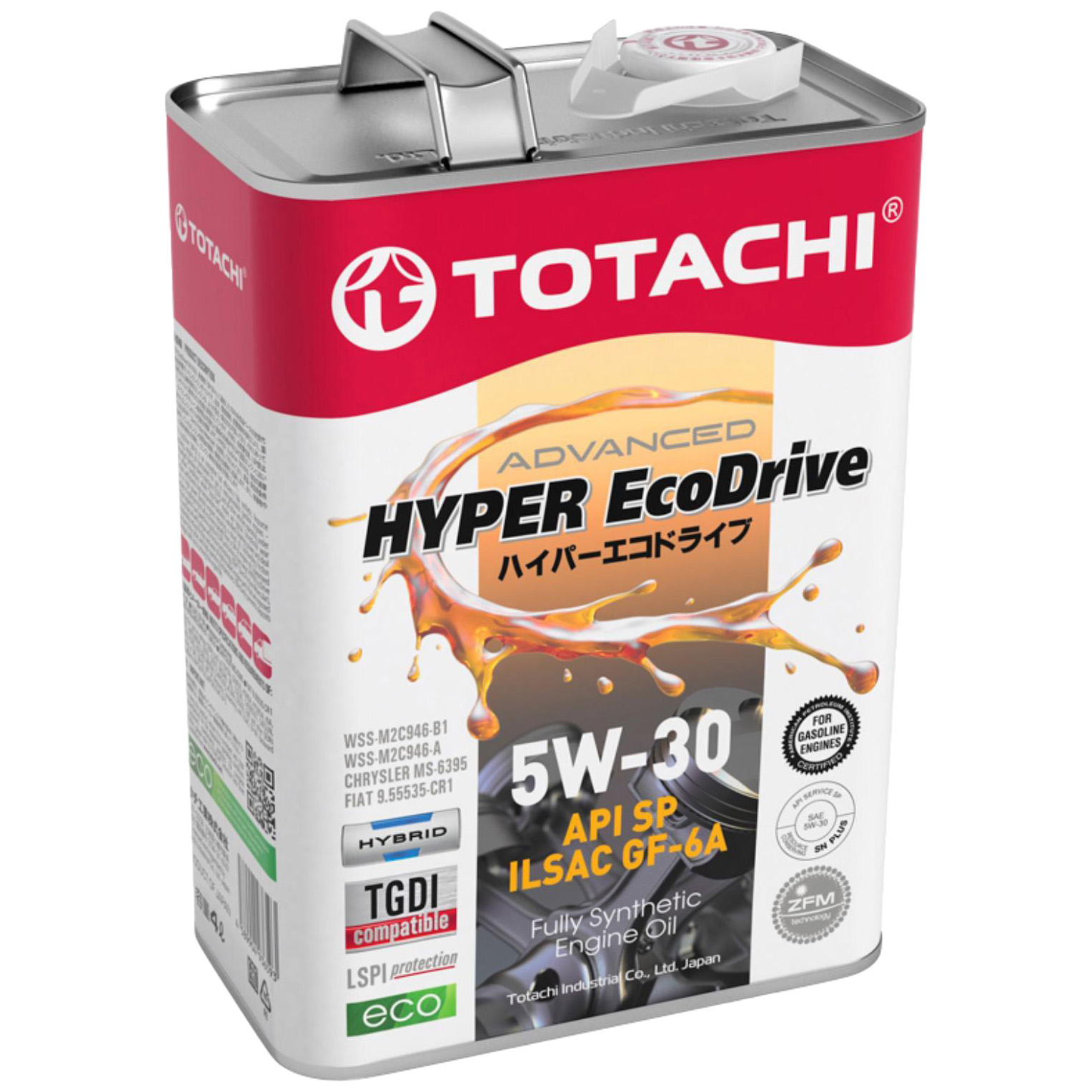 фото Totachi масло моторное totachi e0304 hyper ecodrive, синтетическое, 5w-30, sp/gf-6a, 4 л