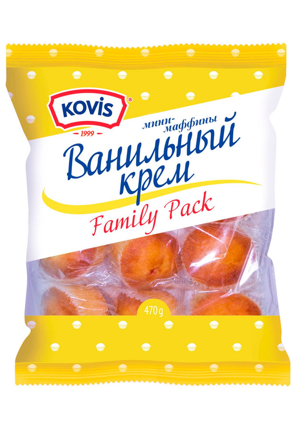 

Мини-маффины с ванильной начинкой Kovis (Ковис), 470г