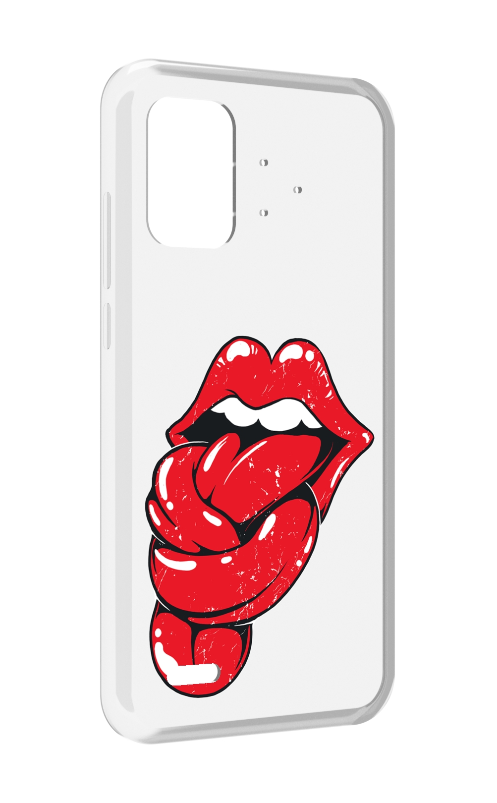 

Чехол MyPads яркие губы с языком для UMIDIGI Bison Pro, Прозрачный, Tocco