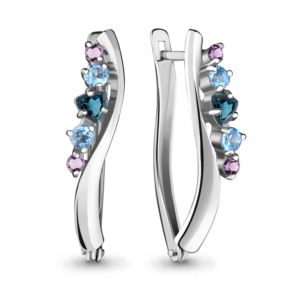 

Серьги из серебра с топазом Aquamarine 4467141_925_р, 4467141_925_р