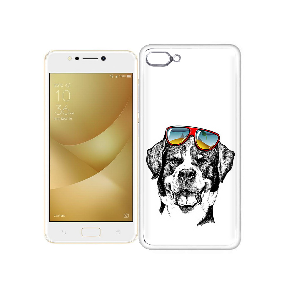 Чехол MyPads Tocco для Asus ZenFone 4 Max счастливая собака