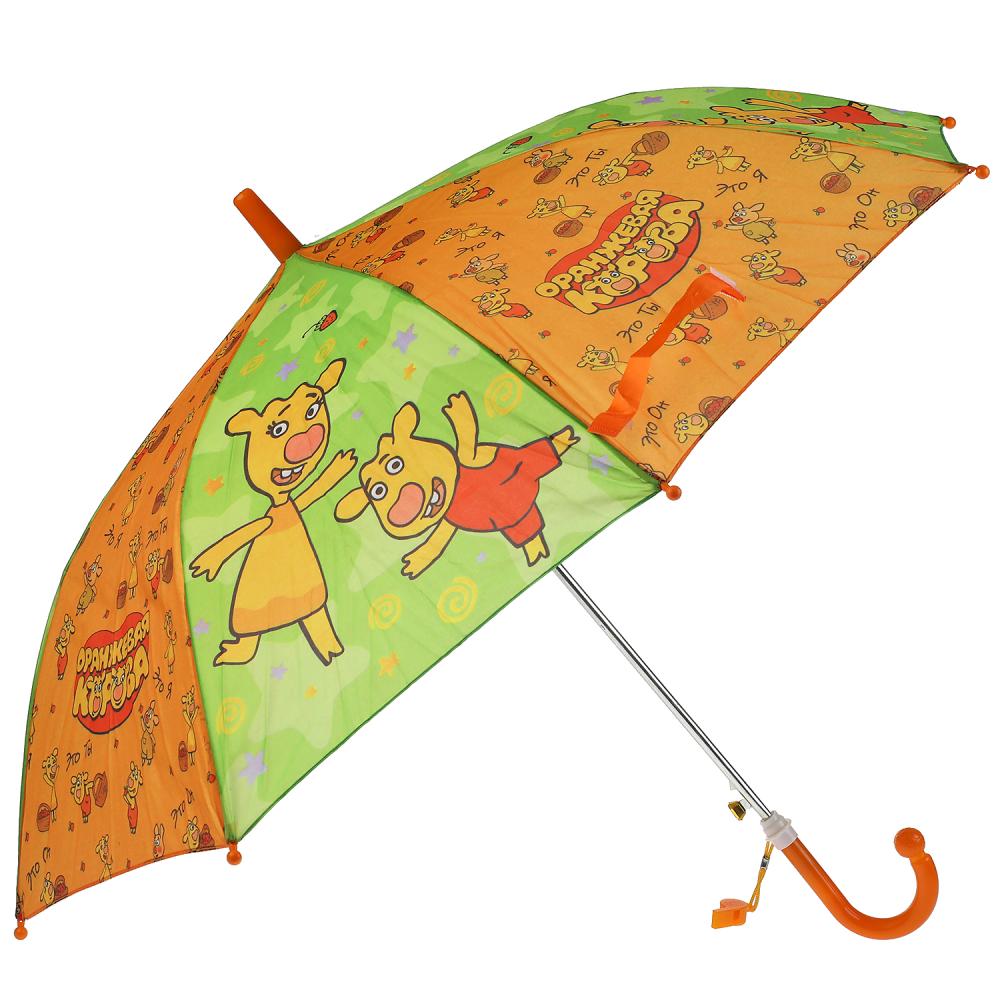 фото Детский зонт играем вместе оранжевая корова, со свистком диаметр 45 см um45-orc