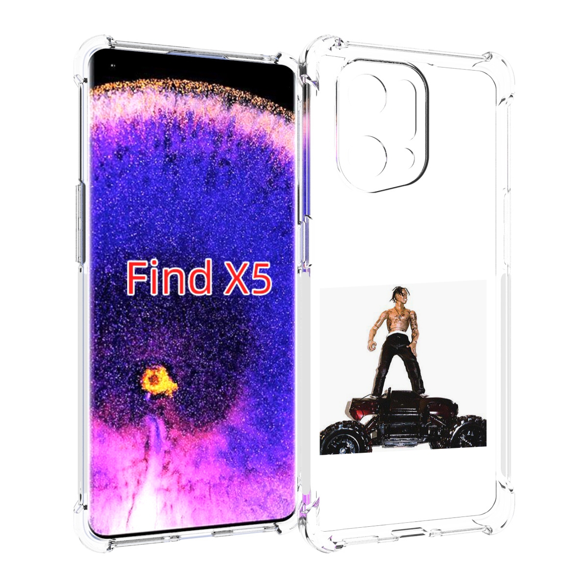 

Чехол MyPads Travis Scott - Rodeo для Oppo Find X5, Прозрачный, Tocco