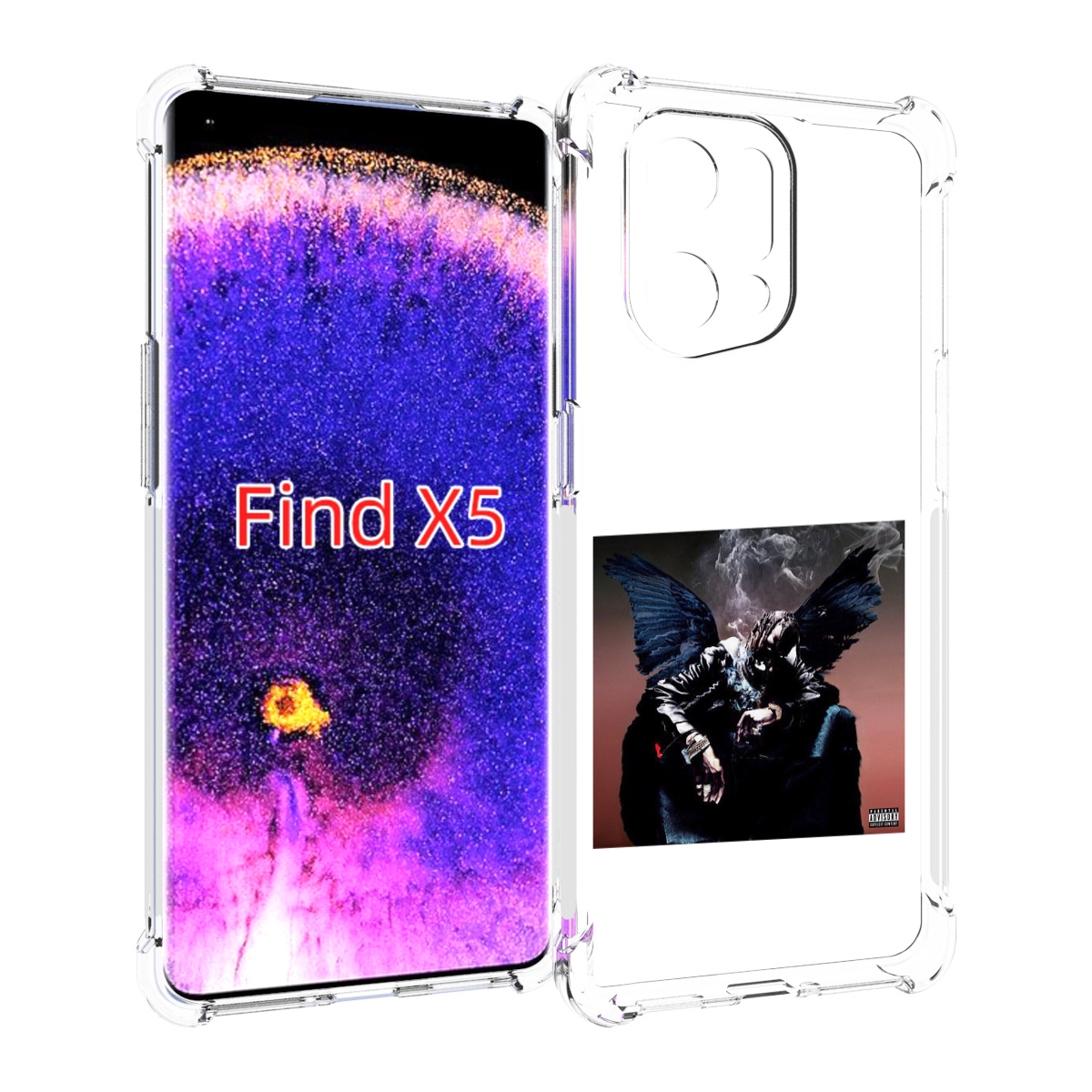 

Чехол MyPads Travis Scott - Birds In The Trap Sing McKnight для Oppo Find X5, Прозрачный, Tocco