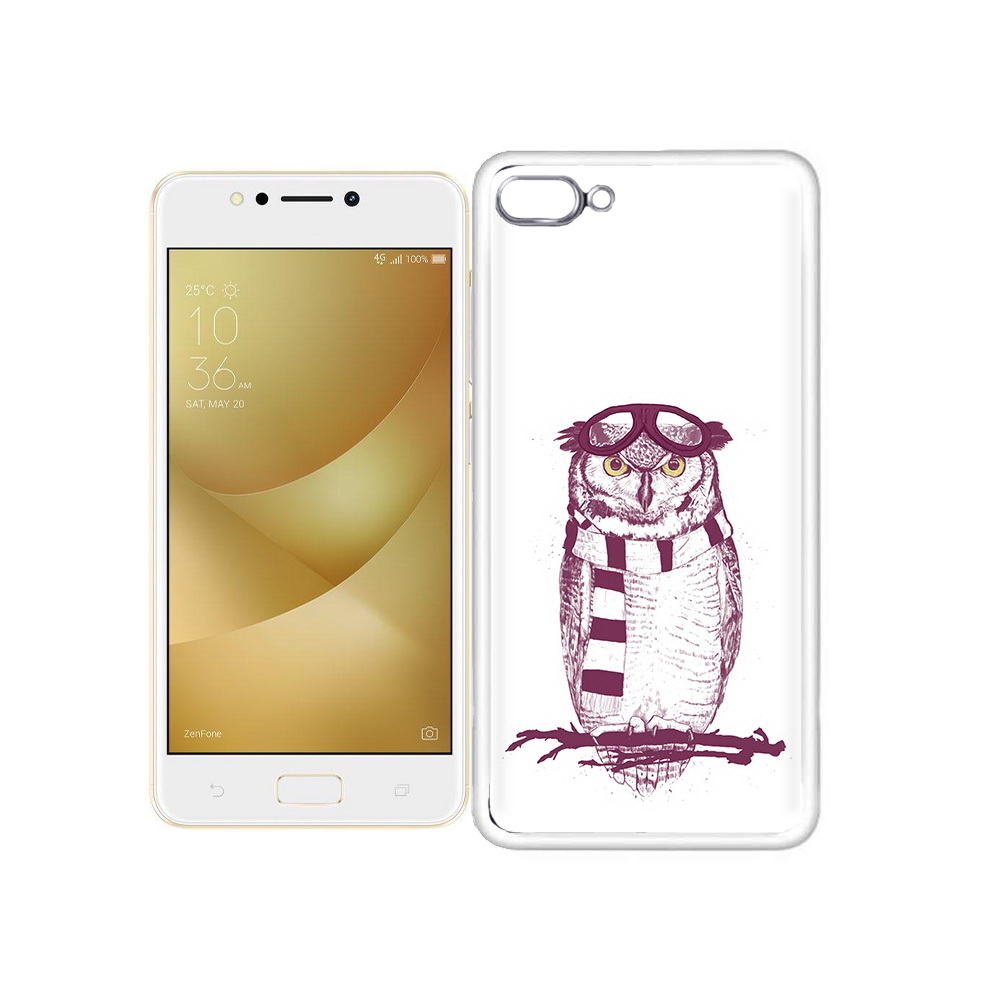 

Чехол MyPads Tocco для Asus ZenFone 4 Max сова-летчик, Прозрачный, Tocco