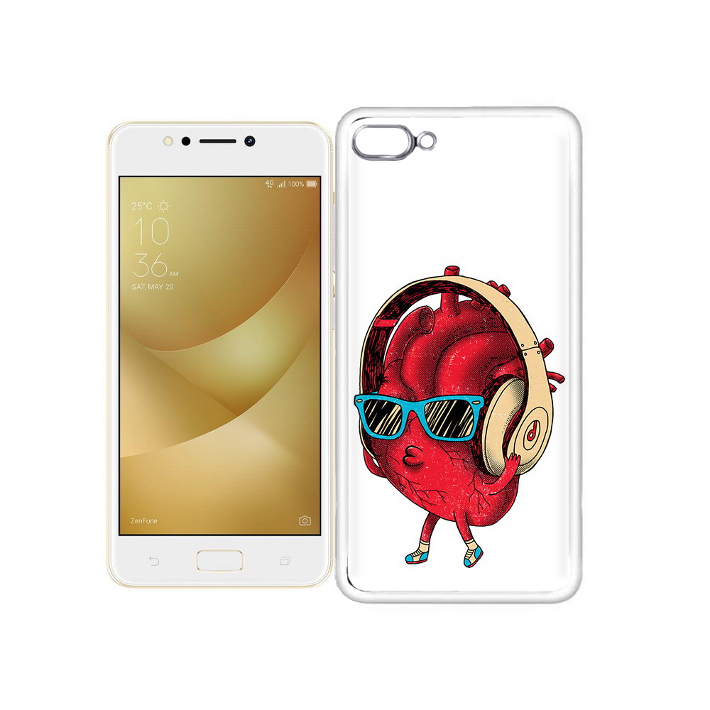 

Чехол MyPads Tocco для Asus ZenFone 4 Max слушай сердце, Прозрачный, Tocco