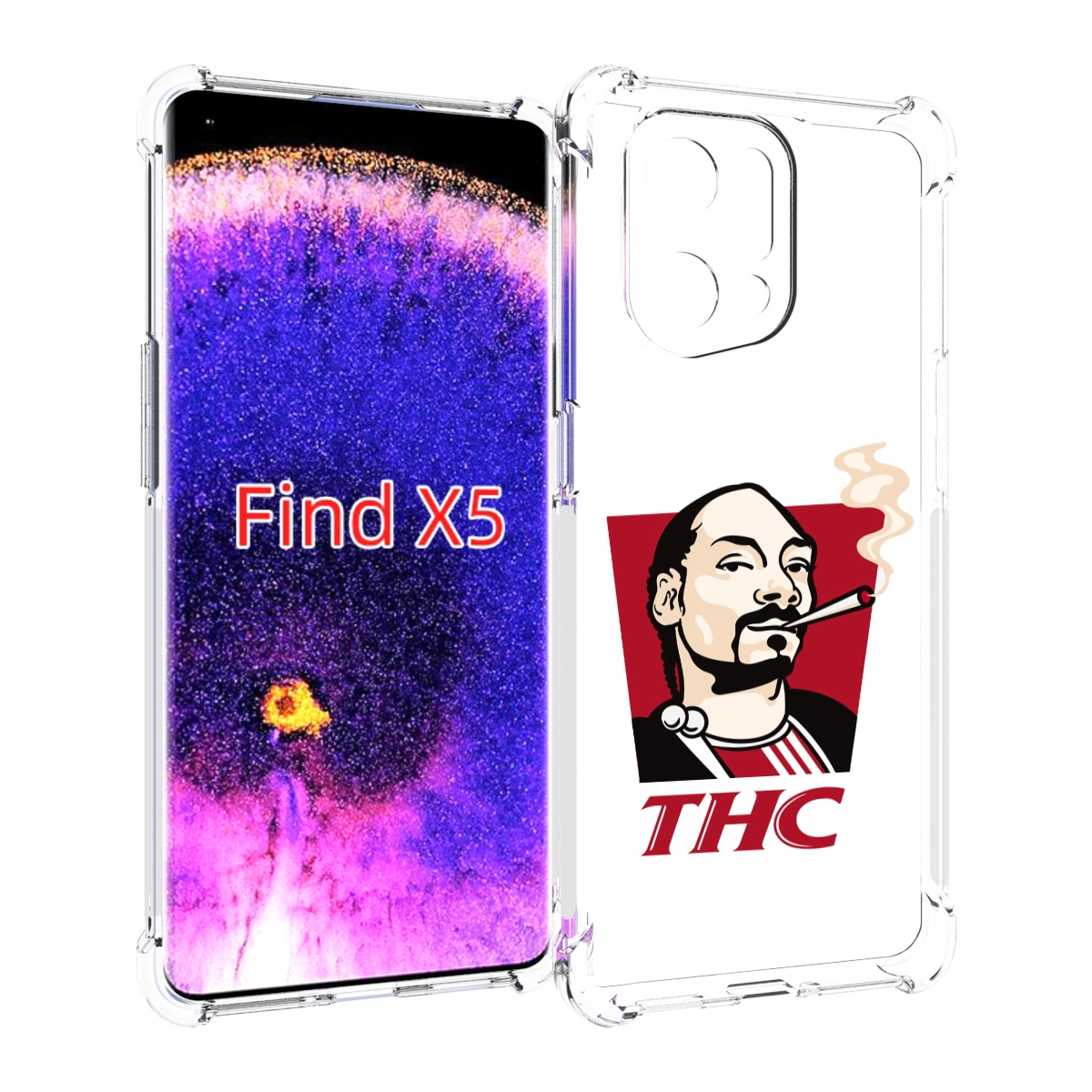 

Чехол MyPads THC для Oppo Find X5, Прозрачный, Tocco