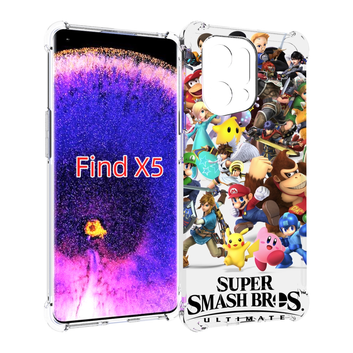 

Чехол MyPads Super Smash Bros для Oppo Find X5, Прозрачный, Tocco
