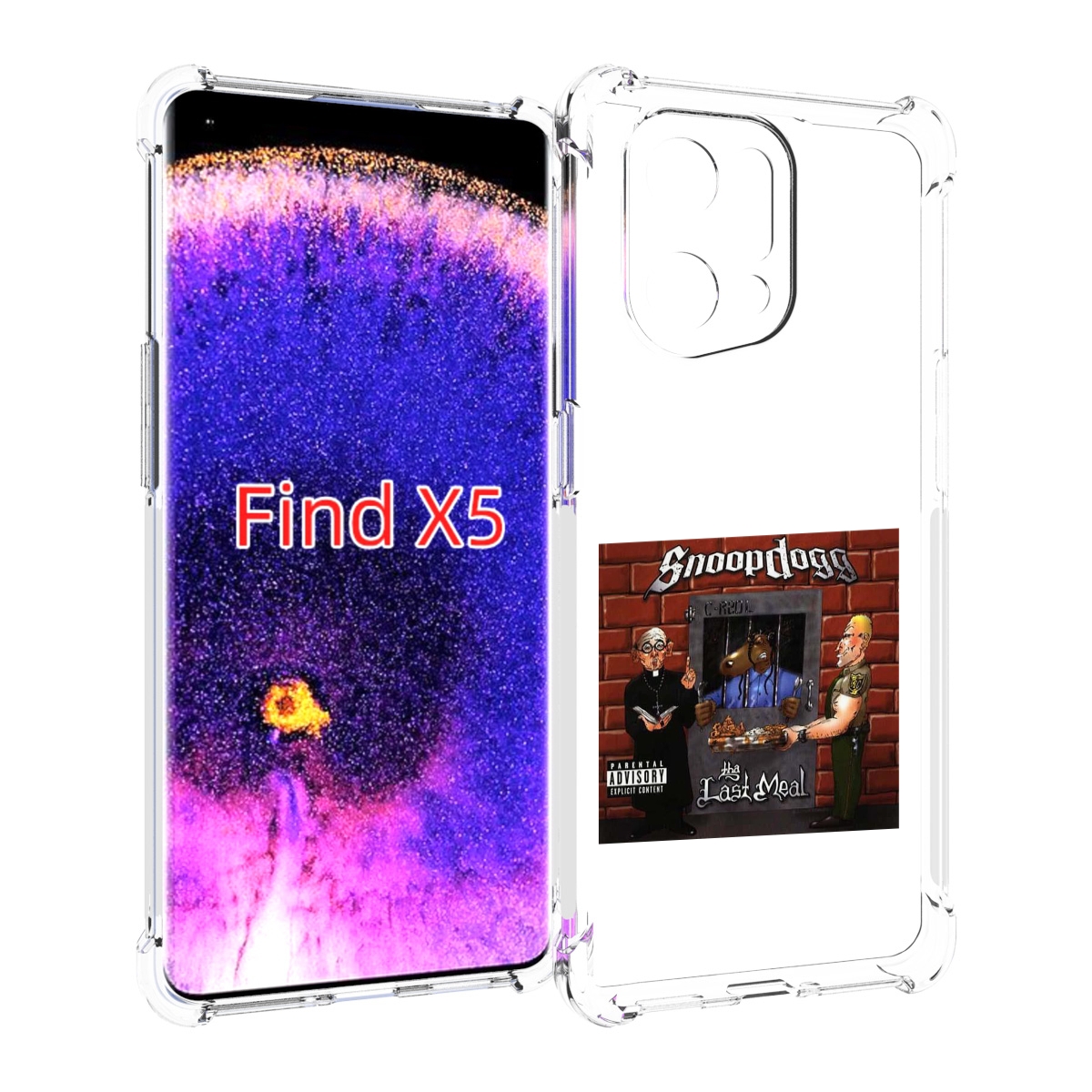 

Чехол MyPads Snoop Dogg THA LAST MEAL для Oppo Find X5, Прозрачный, Tocco
