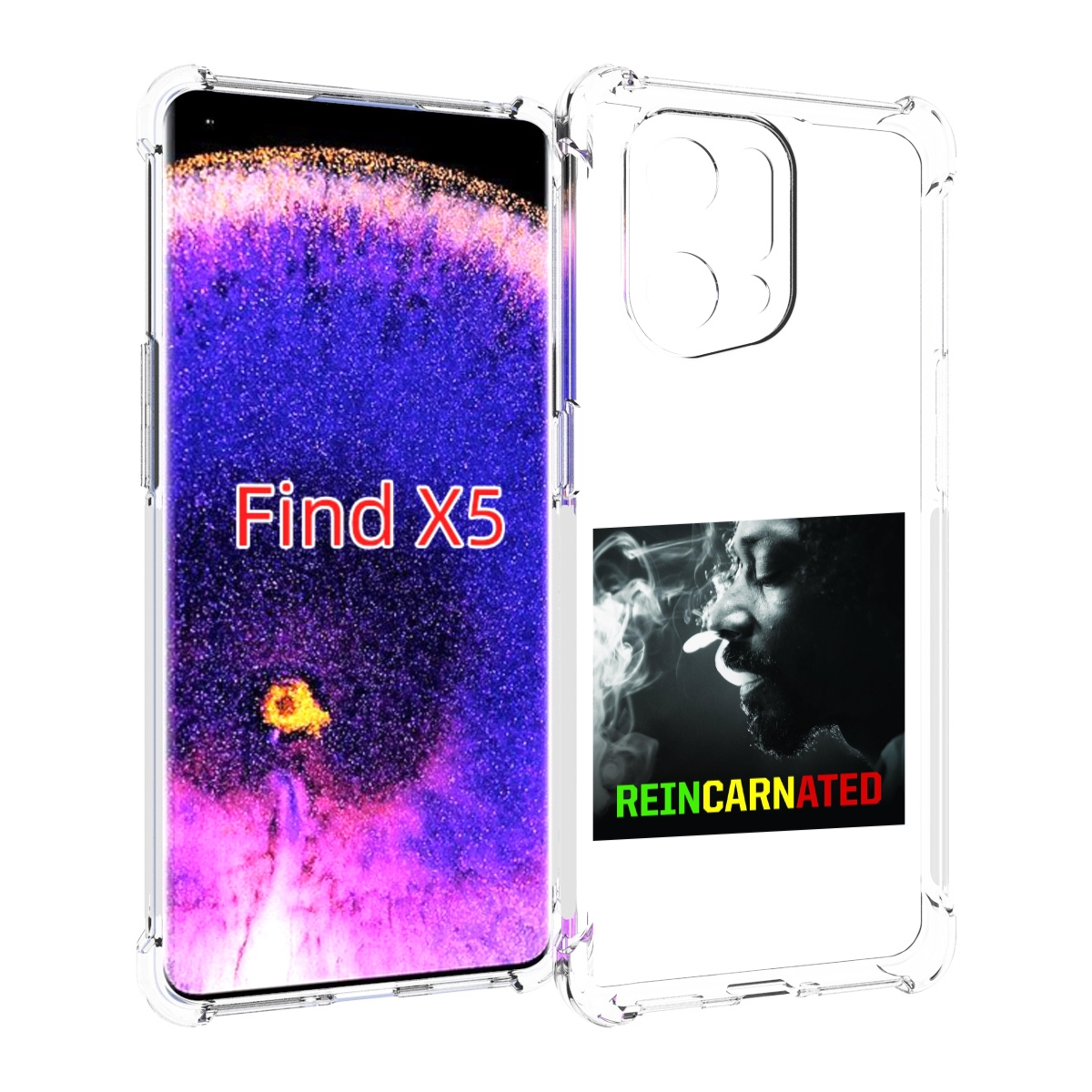 

Чехол MyPads Snoop Dogg REINCARNATED для Oppo Find X5, Прозрачный, Tocco