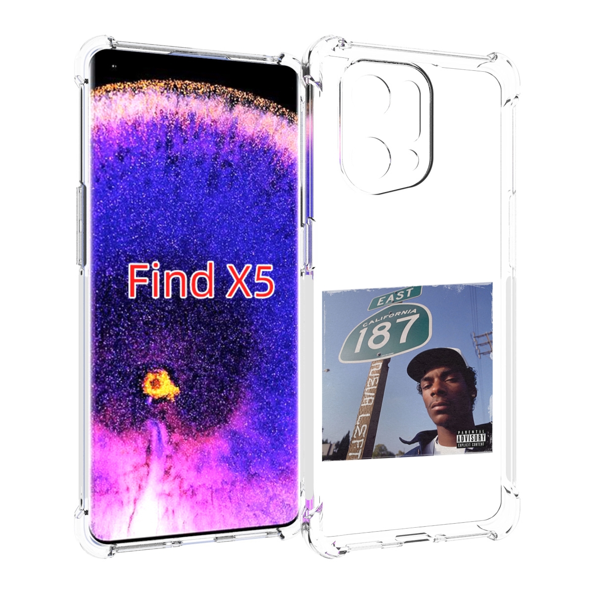 

Чехол MyPads Snoop Dogg NEVA LEFT для Oppo Find X5, Прозрачный, Tocco