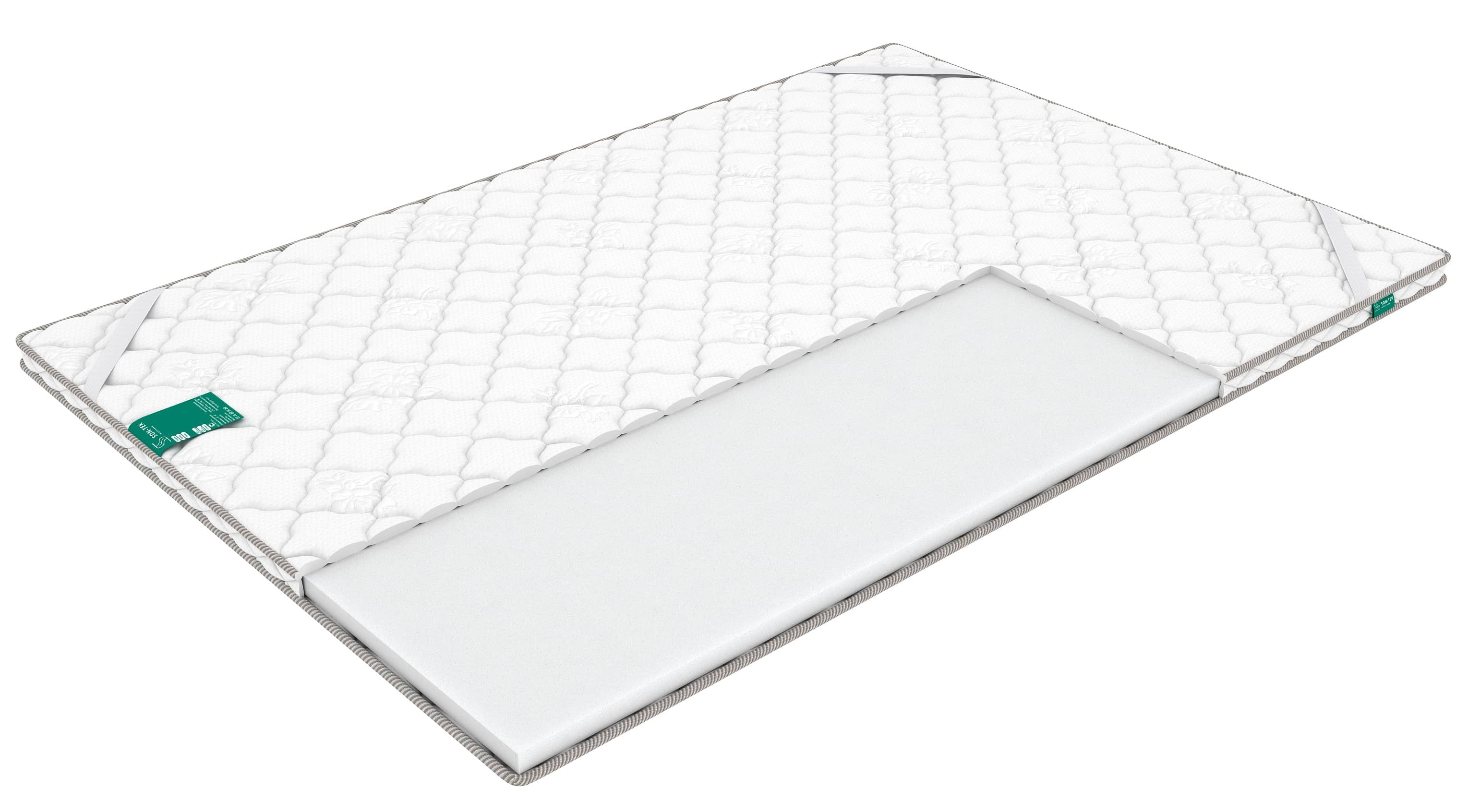 

Топпер-наматрасник на диван, на матрас Sleeptek Foam 2/brdlux1480561 120х190, Белый, Foam 2