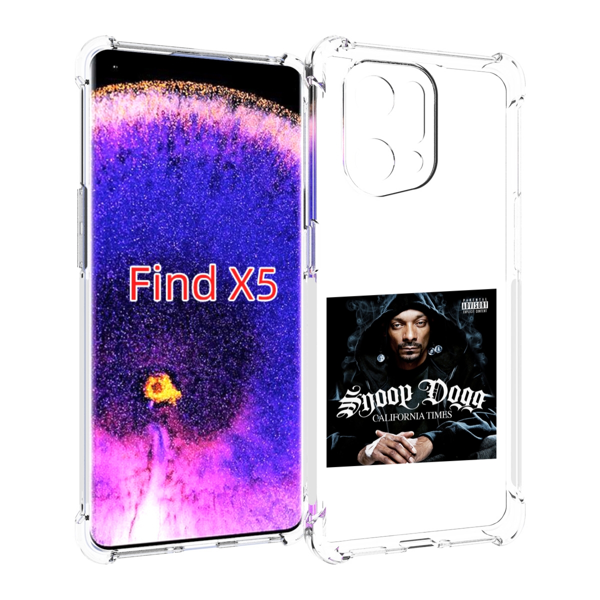 

Чехол MyPads Snoop Dogg CALIFORNIA TIMES для Oppo Find X5, Прозрачный, Tocco