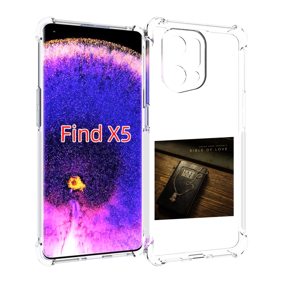 

Чехол MyPads Snoop Dogg BIBLE OF LOVE для Oppo Find X5, Прозрачный, Tocco