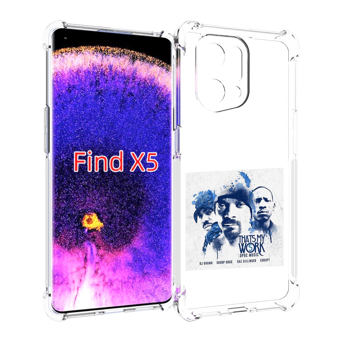 

Чехол MyPads Snoop Dogg THAT’S MY WORK VOL для Oppo Find X5, Прозрачный, Tocco