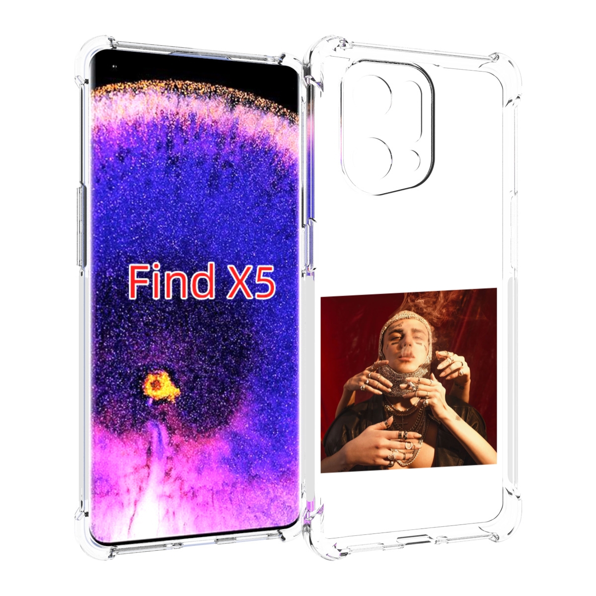 

Чехол MyPads Slime face для Oppo Find X5, Прозрачный, Tocco
