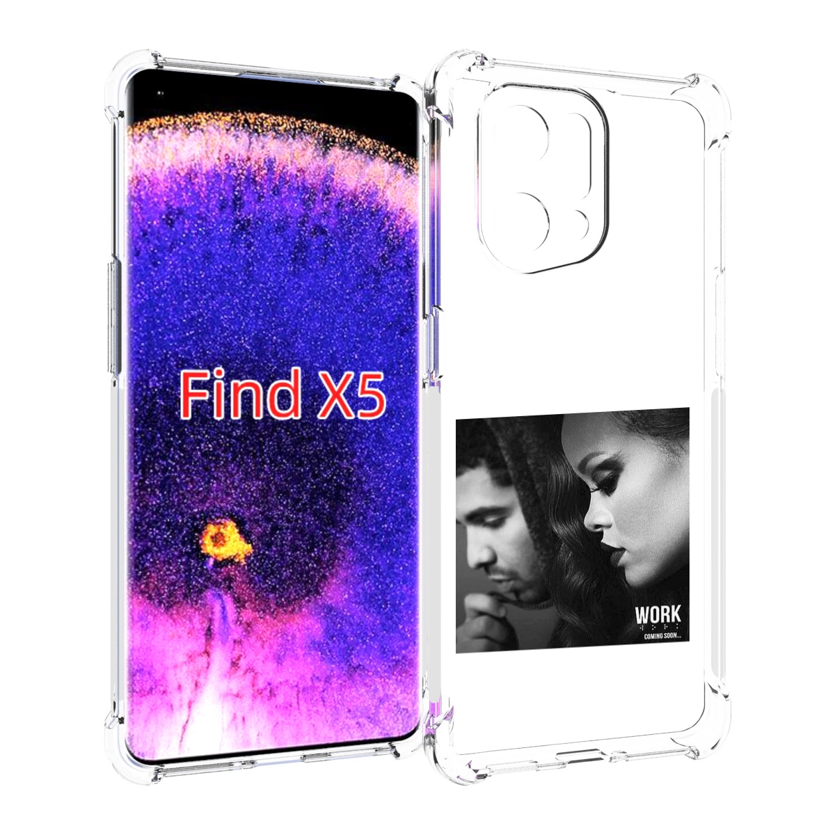 

Чехол MyPads Rihanna feat для Oppo Find X5, Прозрачный, Tocco