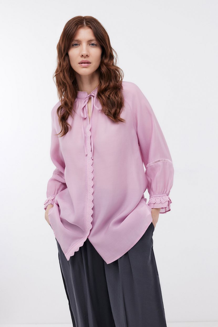 Блуза женская Baon B1724041 розовая 2XL