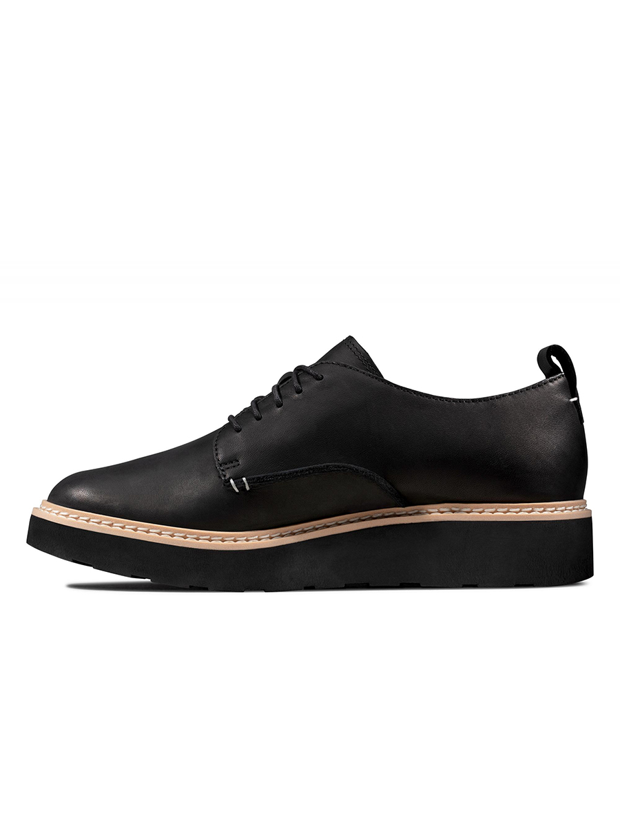 

Полуботинки женские Clarks Trace Walk 26150222 черные 38 EU, Trace Walk 26150222