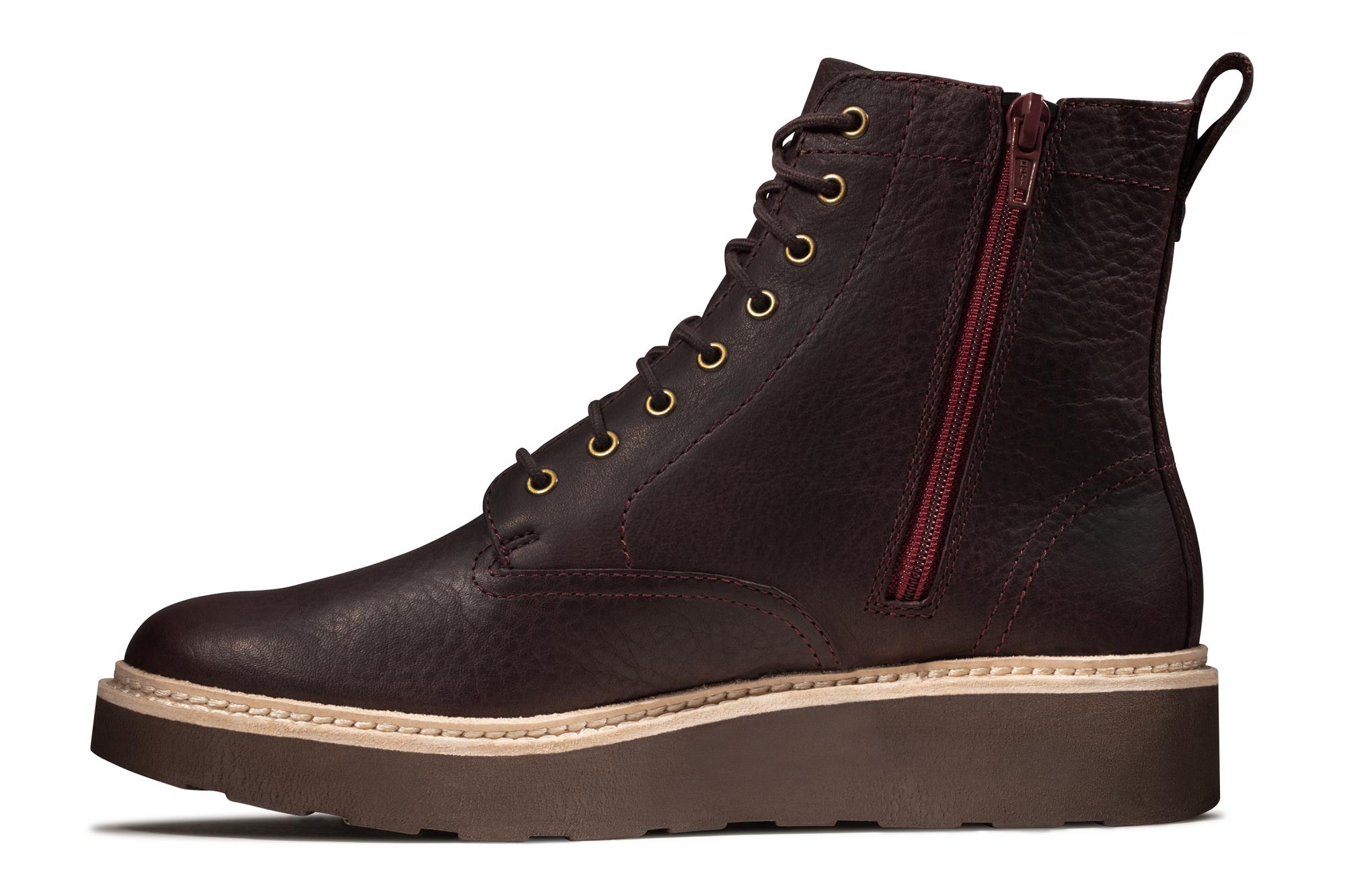 

Ботинки женские Clarks Trace Pine 26146374 бордовые 39.5 EU, Trace Pine 26146374