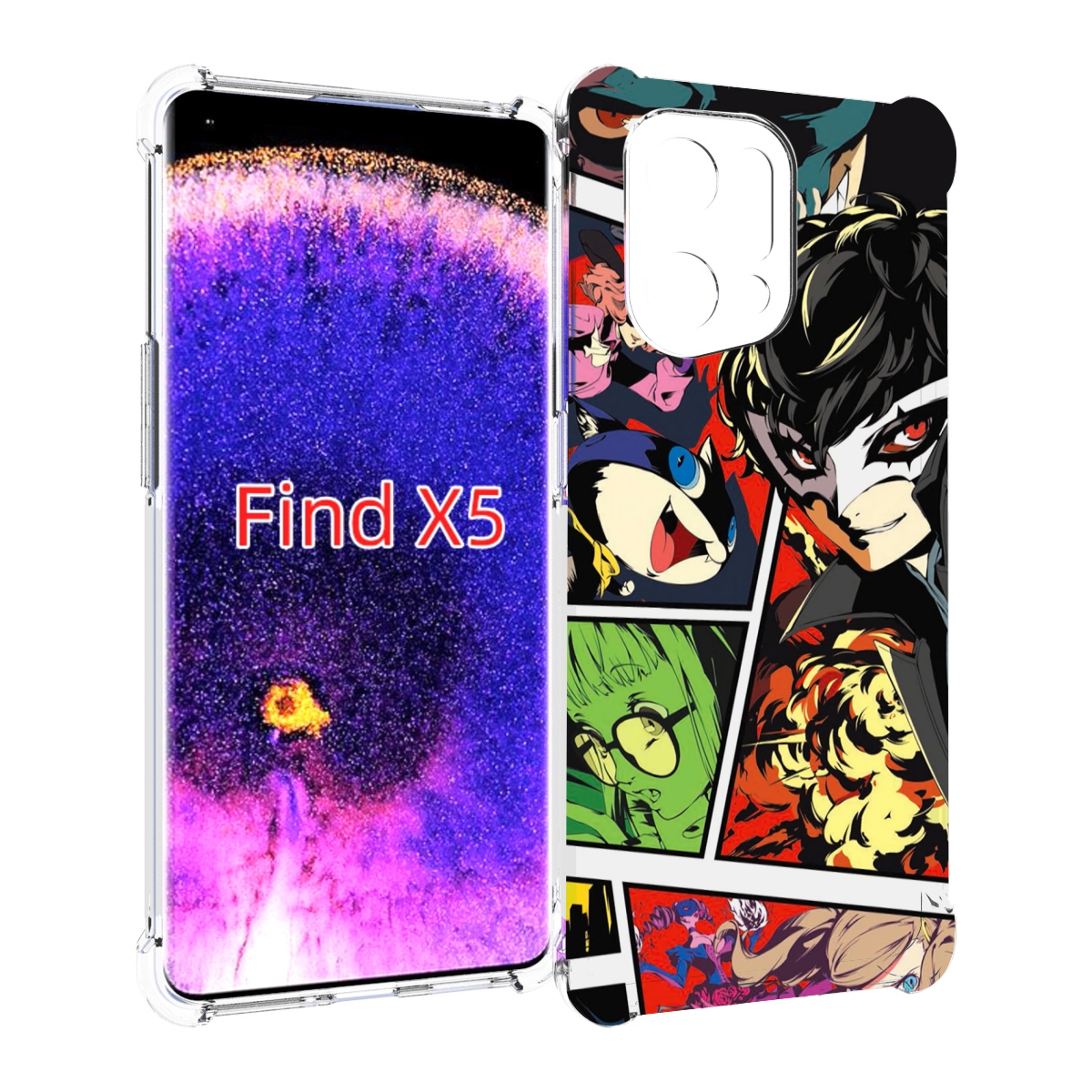 

Чехол MyPads Persona 5 art для Oppo Find X5, Прозрачный, Tocco