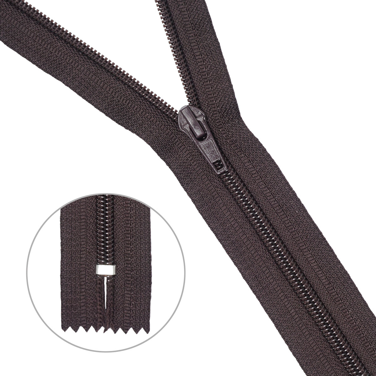 

Молния обувная т7 50см (917 тёмно-коричневый), 10 шт