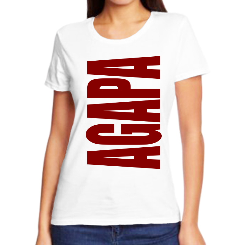 

Футболка женская NoBrand агапа белая 8XL, Белый, fzh_agapa