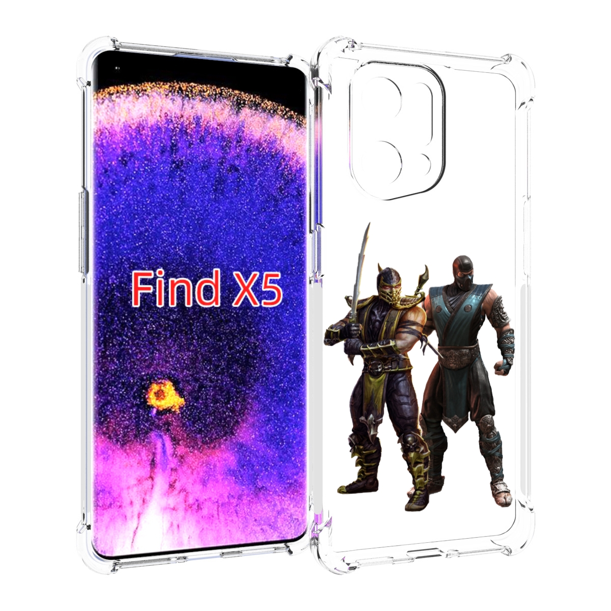 

Чехол MyPads Mortal-Kombat-1 для Oppo Find X5, Прозрачный, Tocco