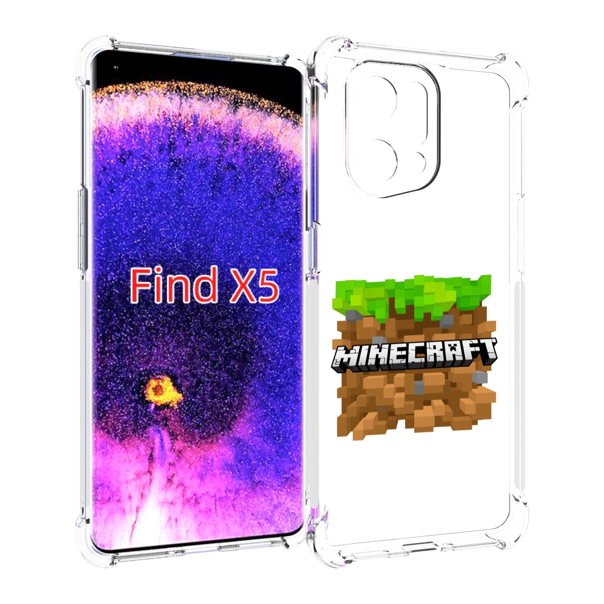 

Чехол MyPads Minecraft-2 для Oppo Find X5, Прозрачный, Tocco