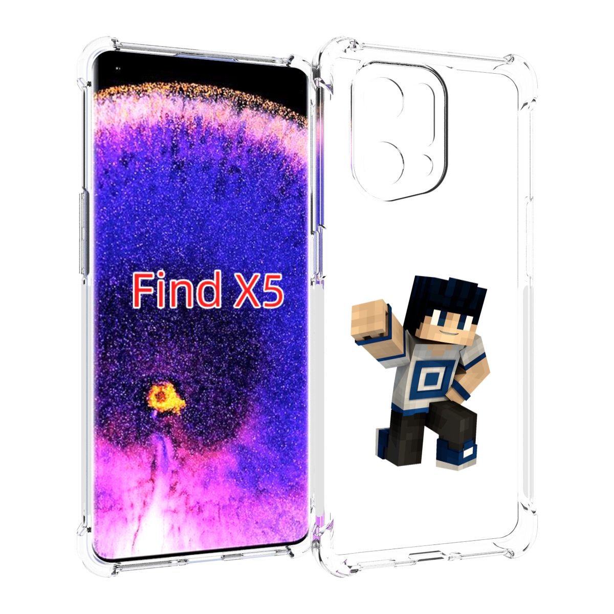 

Чехол MyPads Minecraft-1 для Oppo Find X5, Прозрачный, Tocco