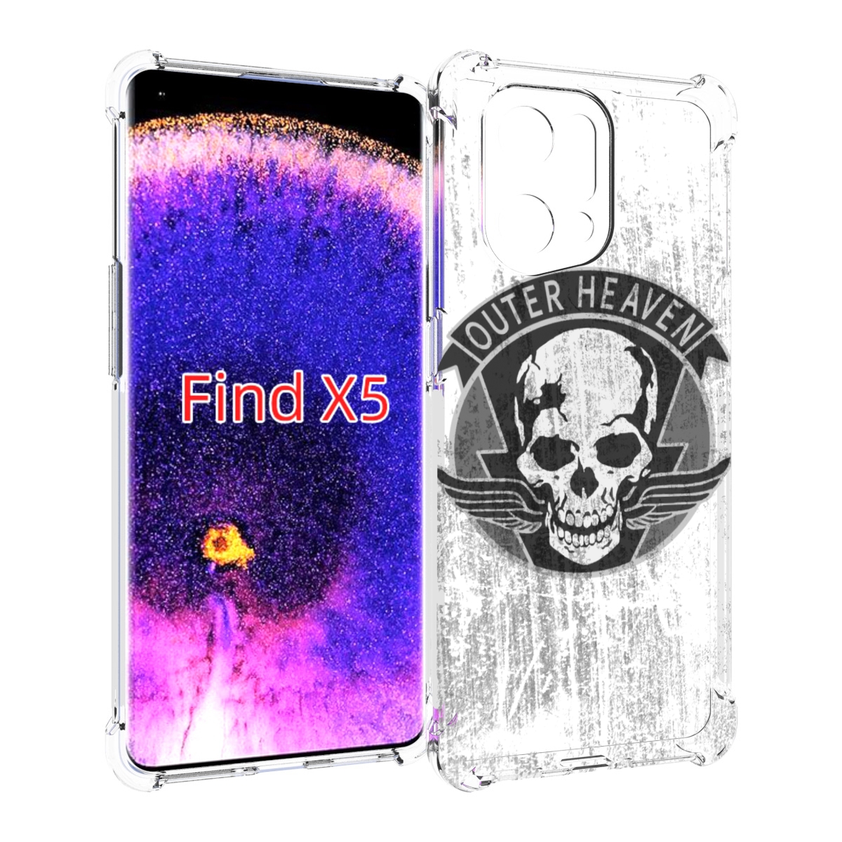 

Чехол MyPads Metal Gear Solid V Outer Heaven для Oppo Find X5, Прозрачный, Tocco