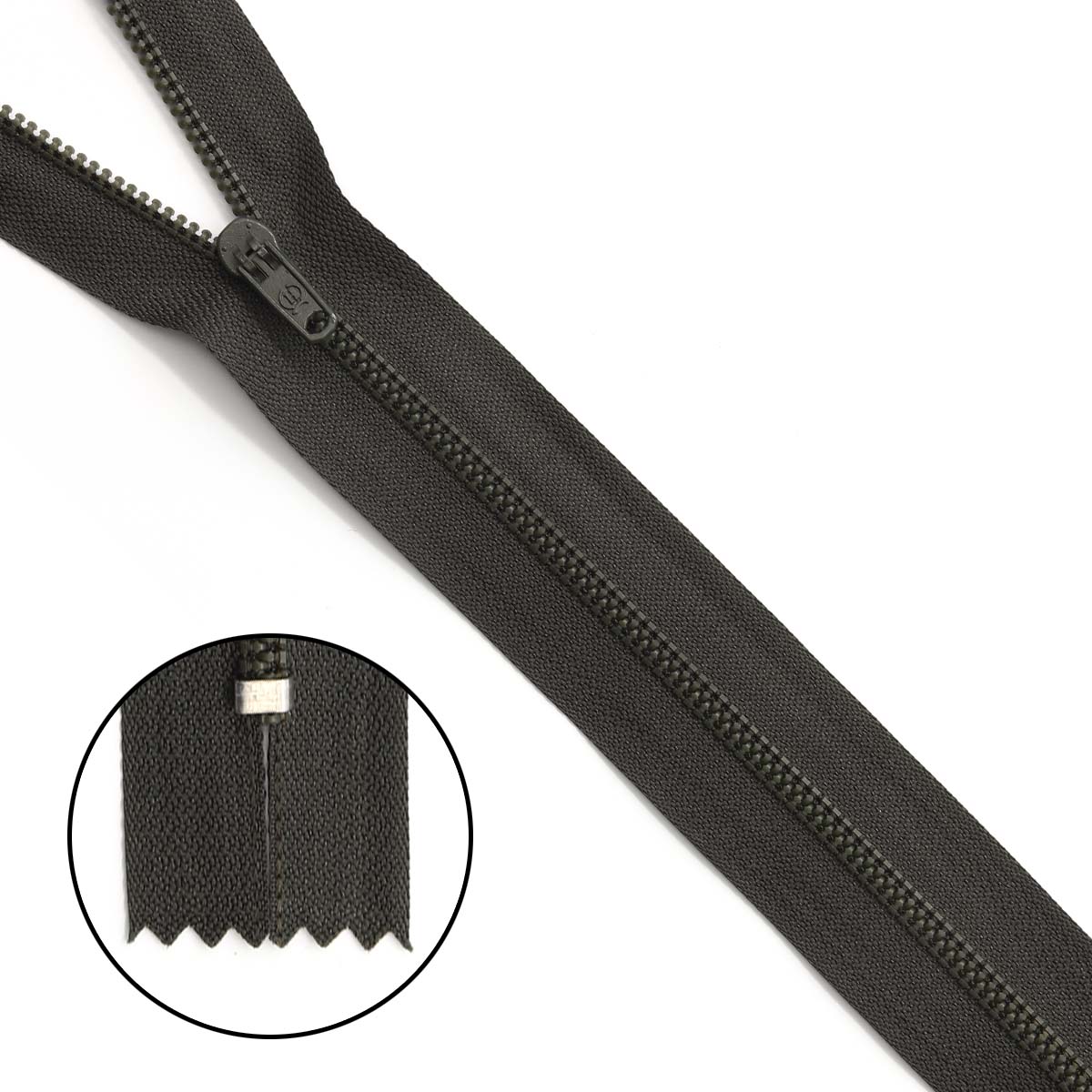 

Молния мини-трактор p/l, 20 см (175 тёмный хаки), 10 шт