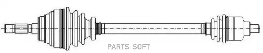 

Вал приводной в сборе Renault Clio II/Kangoo/Kangoo Express 97>16 Nissan Kubistar 03>09 ME