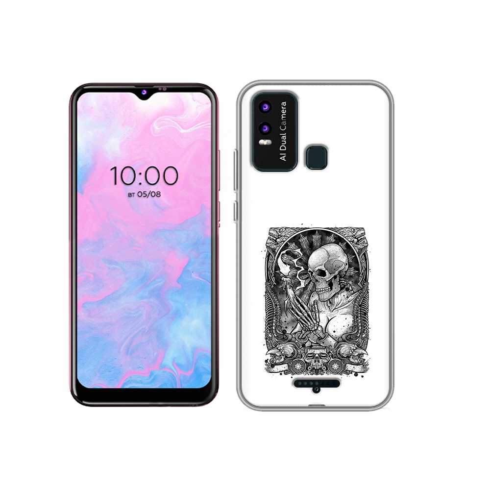 

Чехол MyPads Tocco для BQ 6630L девушка скелет, Прозрачный, Tocco