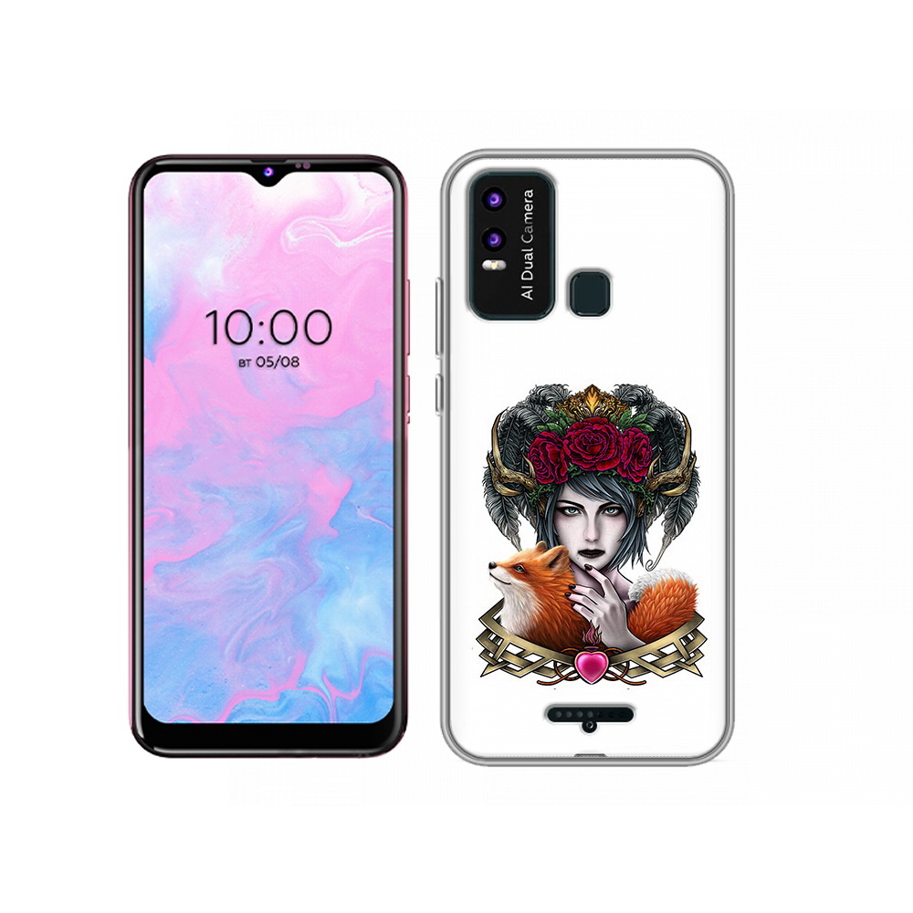 

Чехол MyPads Tocco для BQ 6630L девушка с лисой, Прозрачный, Tocco