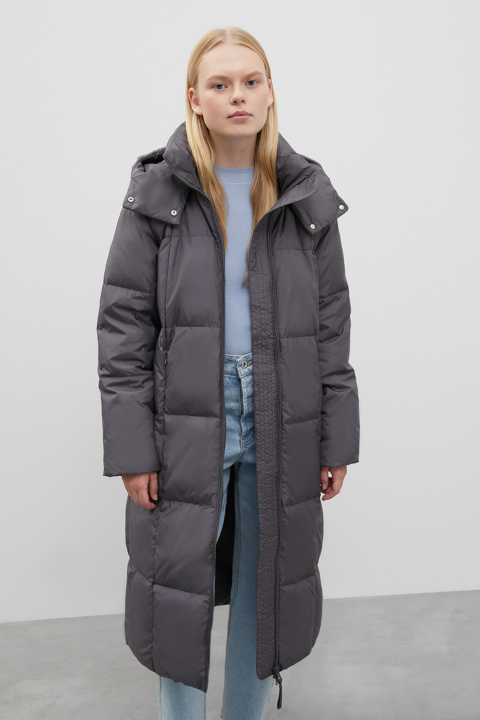 

Пальто женское H&M 1104047001 серое M (доставка из-за рубежа), Серый, FWC11076