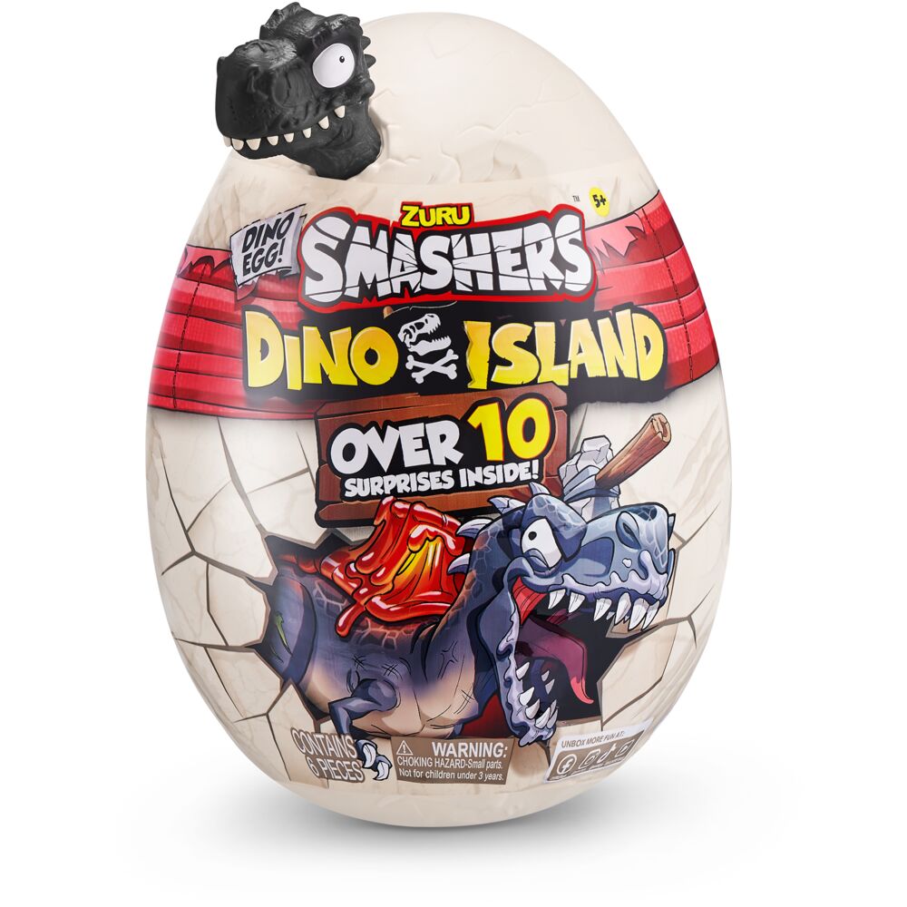 Игровой набор ZURU Smashers Dino Island, Малое яйцо, 10 сюрпризов, 7486SQ1 игровой набор zuru rainbocorns kittycorn surprise сюрпризы в яйце белые ушки и рог