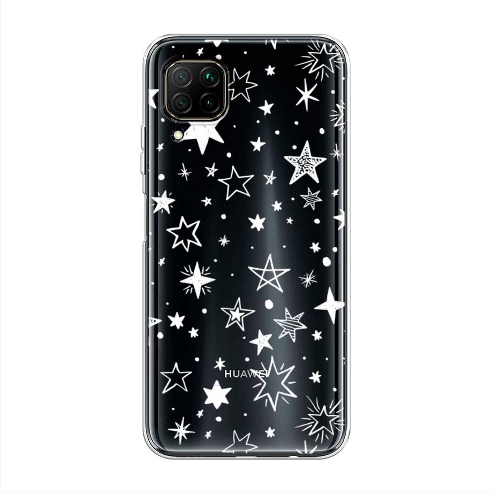 

Чехол Awog на Huawei P40 Lite "Звездочки графика белая", Прозрачный;белый, 611650-7