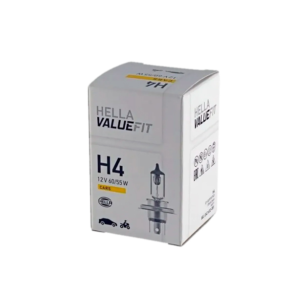 фото Лампа накаливания valuefit h4 24v 75/70w p 43t hella арт. 8gj242632-101 hella pagid/behr