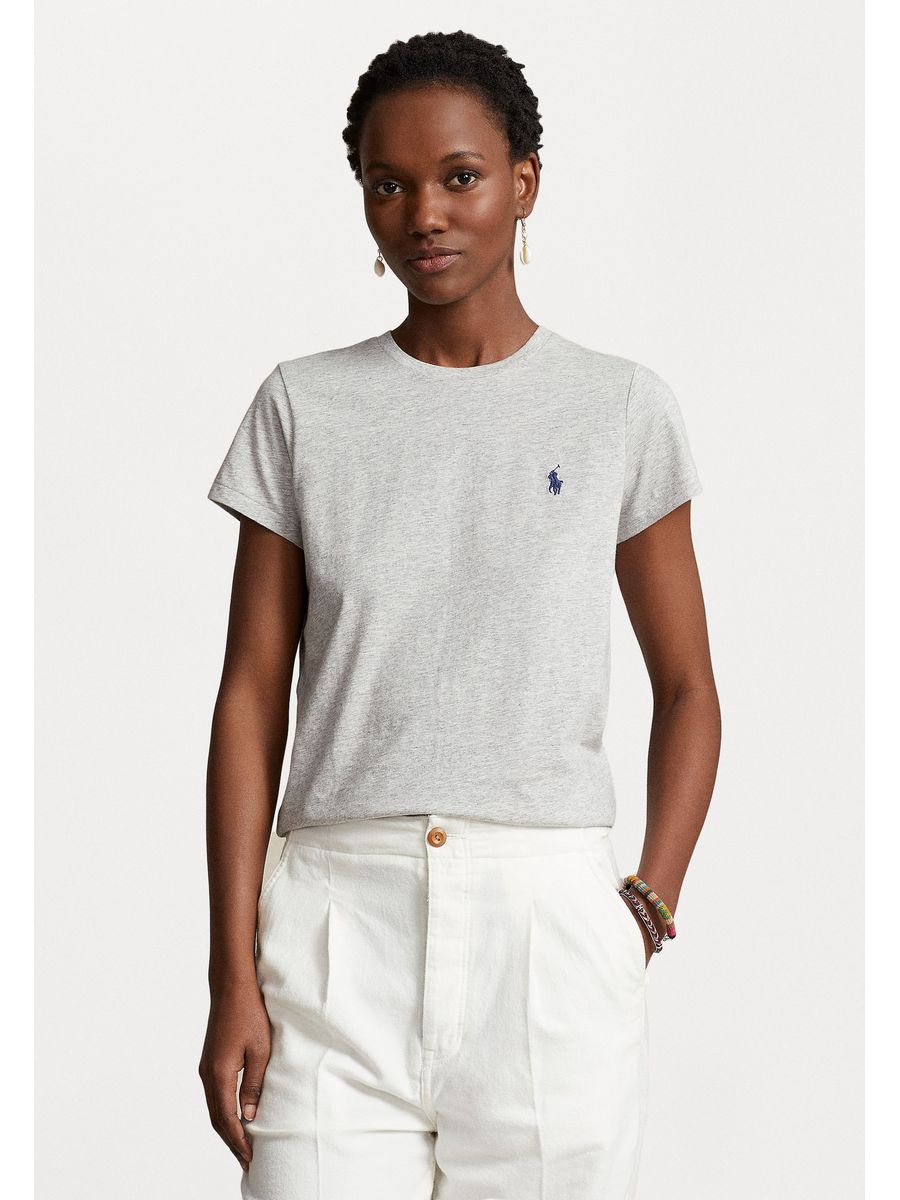 

Футболка женская Polo Ralph Lauren PO221D0DY серая S, Серый, PO221D0DY