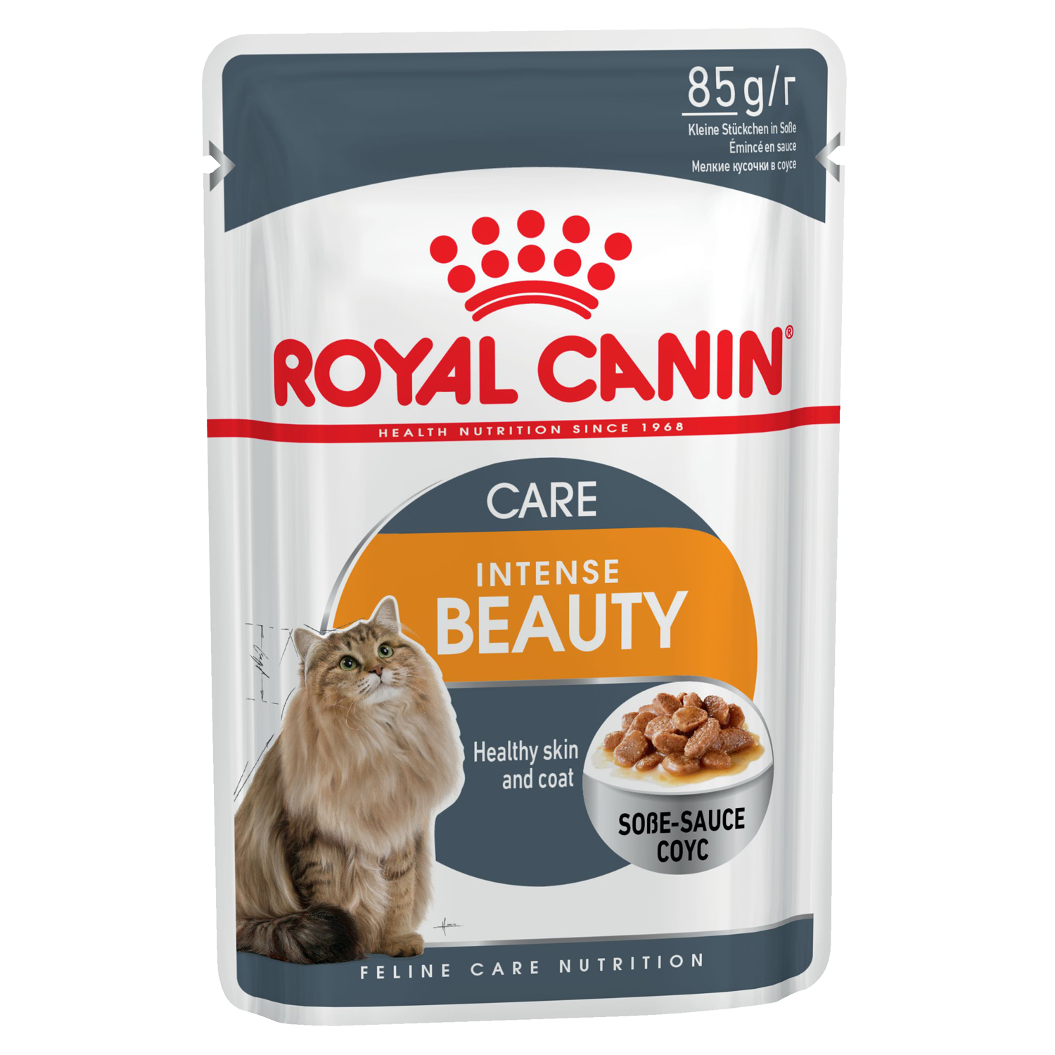 фото Влажный корм royal canin intense beauty в соусе для кошек 85 г x 24 шт