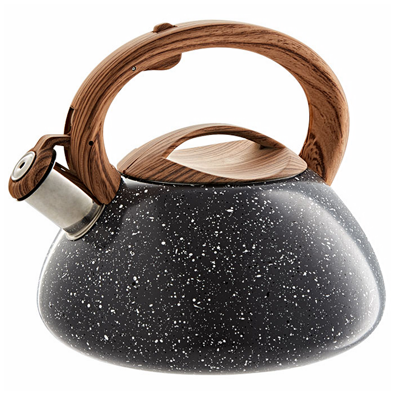 Чайник со свистком Alpenkok 3 литра серый гранит