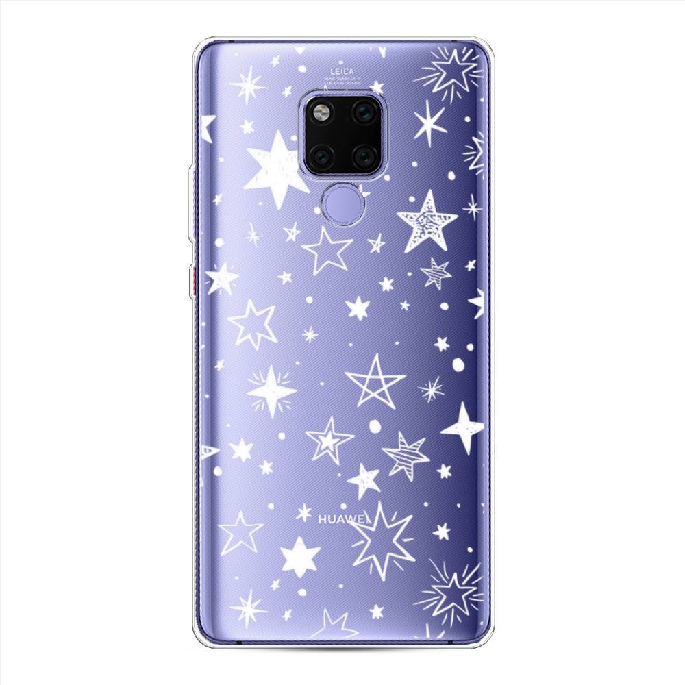 

Чехол Awog на Huawei Mate 20X "Звездочки графика белая", Прозрачный;белый, 66950-7