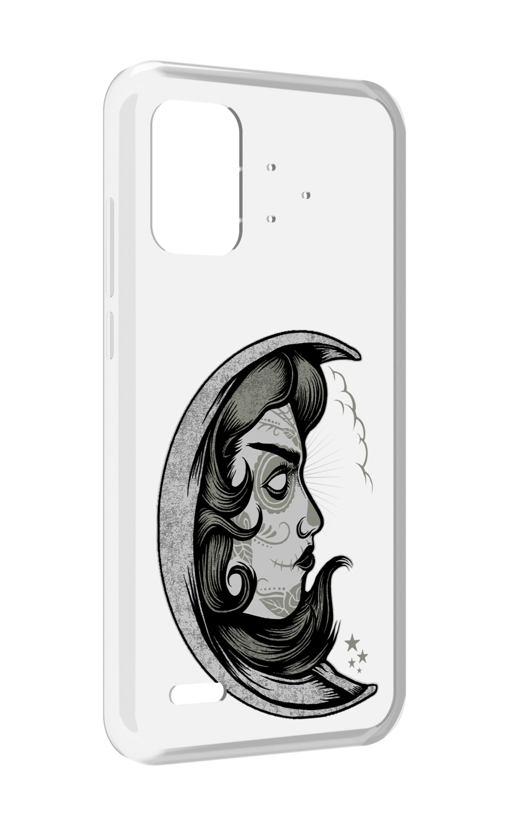 

Чехол MyPads черно белая луна с лицом для UMIDIGI Bison Pro, Прозрачный, Tocco