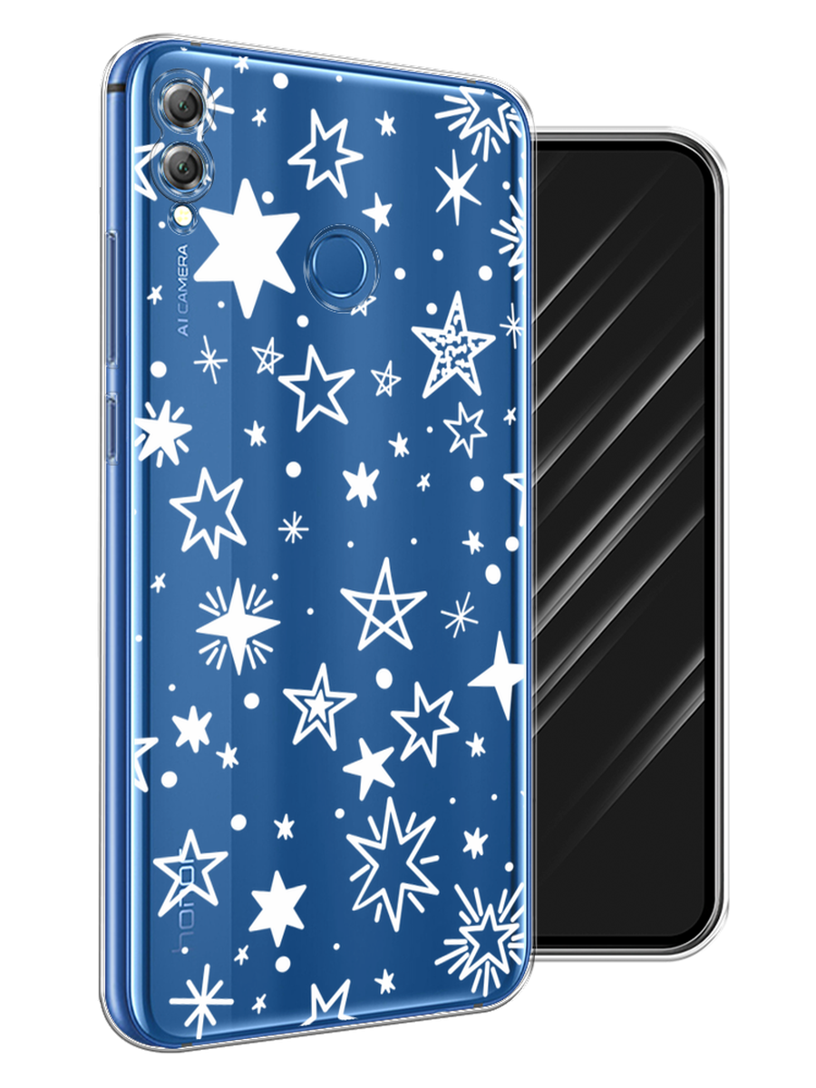 

Чехол Awog на Honor 8X "Звездочки графика белая", Прозрачный;белый, 66750-7