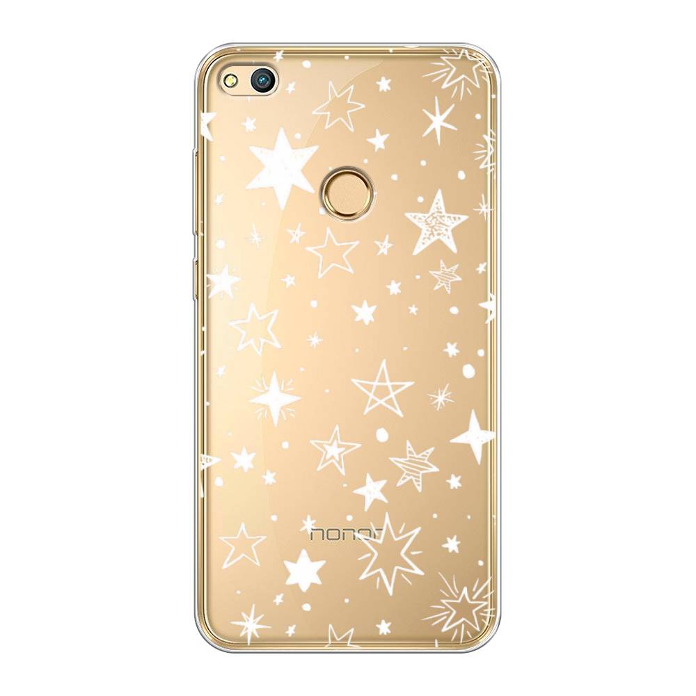 

Чехол Awog на Honor 8 Lite "Звездочки графика белая", Прозрачный;белый, 63950-7