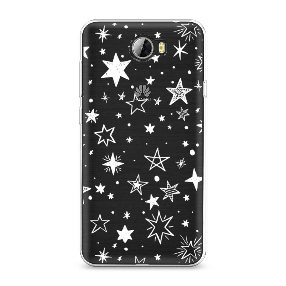 

Чехол Awog на Honor 5A "Звездочки графика белая", Прозрачный;белый, 60350-7