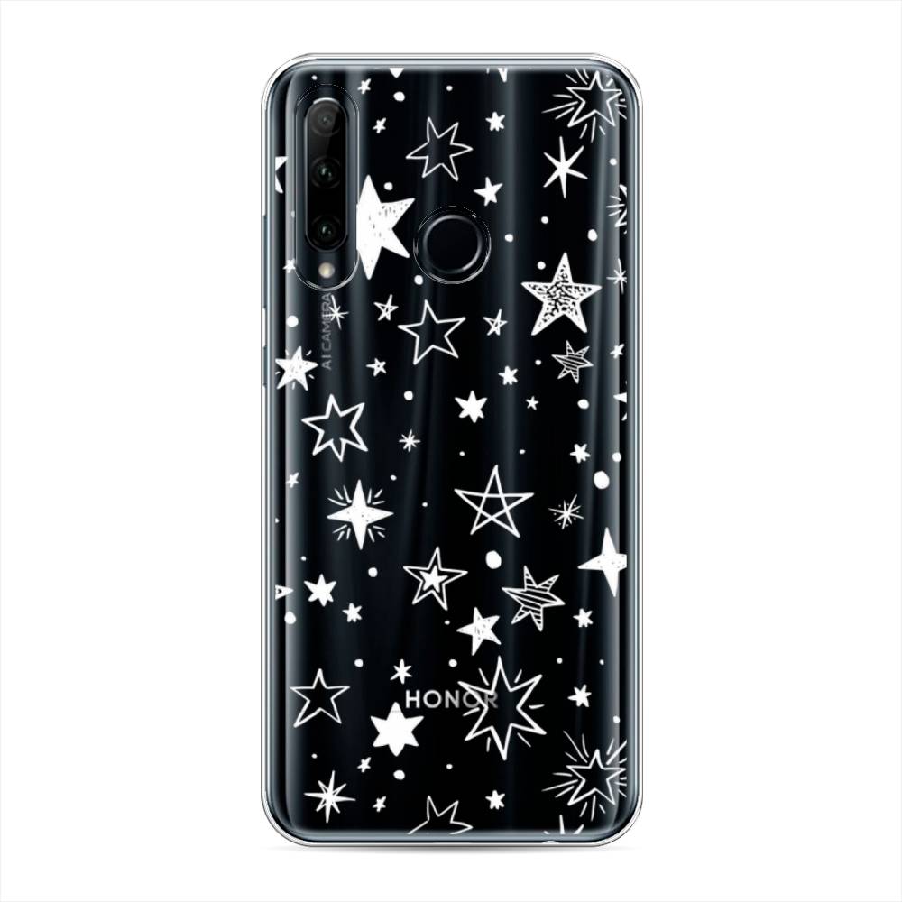 

Чехол Awog на Honor 10i "Звездочки графика белая", Прозрачный;белый, 68850-7