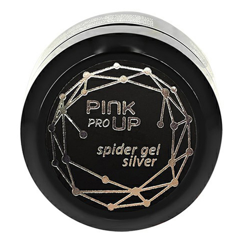 

Гель-паутинка для ногтей Pink Up Pro Uv-Led Spider Gel 03 Silver 5 мл, Серебристый