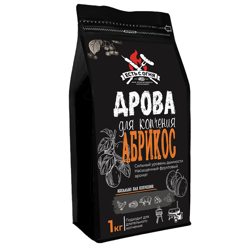 

Дрова абрикос Есть с огня ДРЕСОАБР1 1 кг, Абрикос